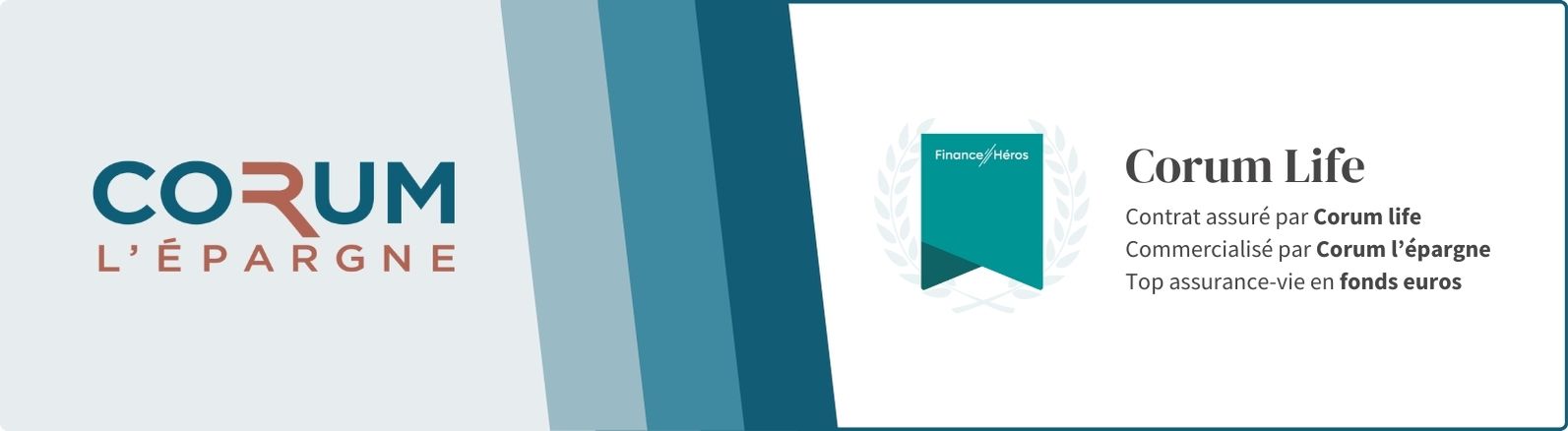 Corum Life
Contrat assuré par Corum life
Commercialisé par Corum l’épargne
Une assurance)vie qui brille dans notre comparatif grâce à son fonds en euros et ses SCPI