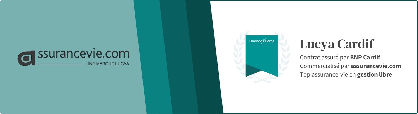 Lucya Cardif
Contrat assuré par BNP Cardif
Commercialisé par assurancevie.com
Top assurance-vie en gestion libre