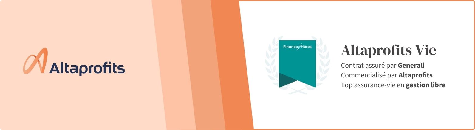 Altaprofits Vie
Contrat assuré par Generali
Commercialisé par Altaprofits
Une des meilleures assurances-vie en gestion libre