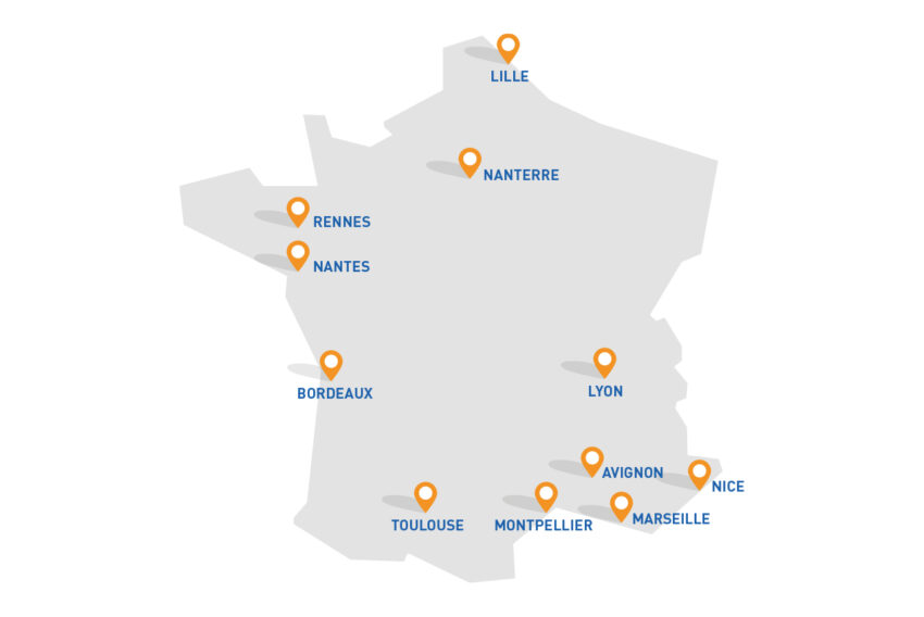 Carte des agences du CCF
