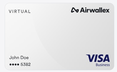 Visuel de la carte Visa Business proposée par Airwallex