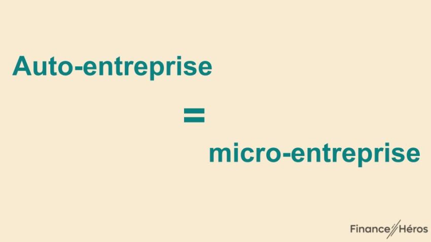 Visuel expliquant qu'auto-entreprise est égal à micro-entreprise