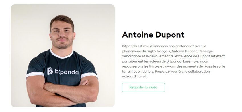 Bitpanda a noué un partenariat avec la Antoine Dupont