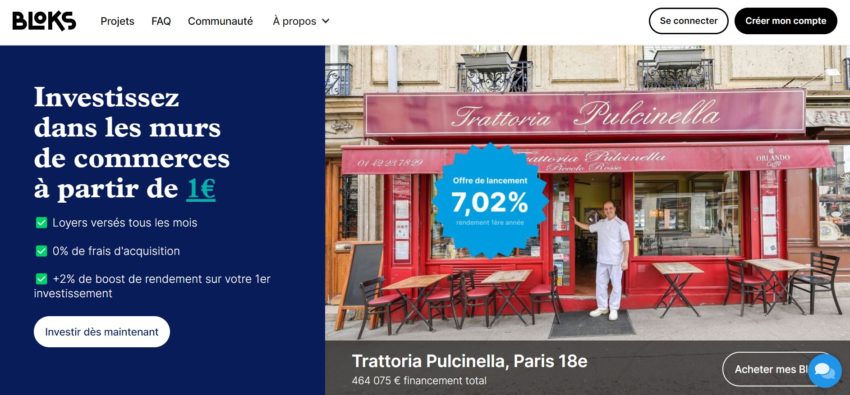 Page d'accueil de Bloks