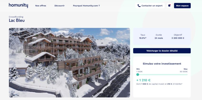 Illustration du programme "Le Lac Bleu", un programme proposé par la plateforme de crowdfunding immobilier Homunity