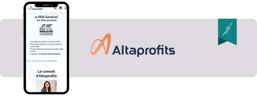 Le E PER d'Altaprofits, une aternatice assurée par Generali