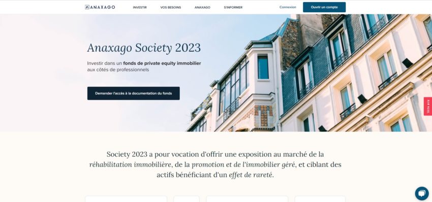 Plateforme Anaxago pour investir dans l'immobilier