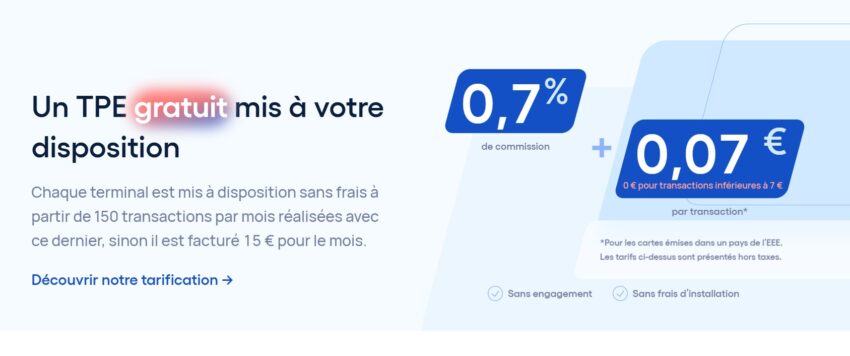 Description des frais de Stancer, plus compétitifs que ceux des partenariats des comptes professionnels