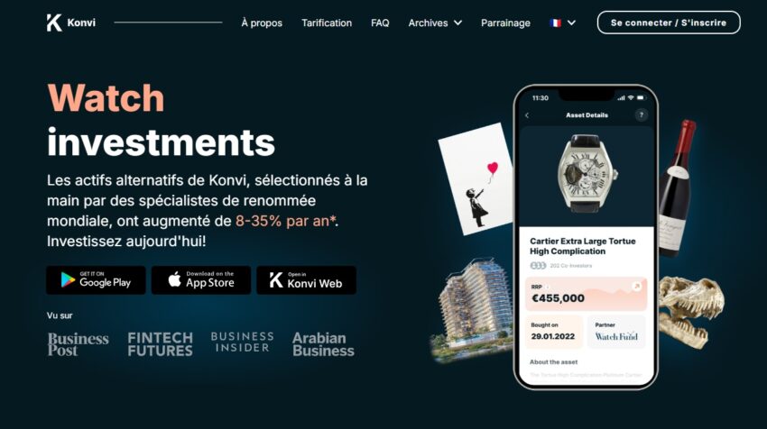 Page d'accueil de Konvi