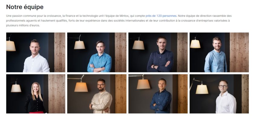 L'équipe de direction de la société Mintos