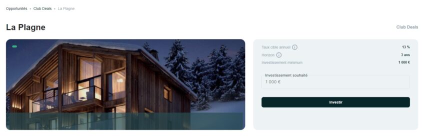 Visuel d'un Club Deal proposé par Openstone à La Plagne