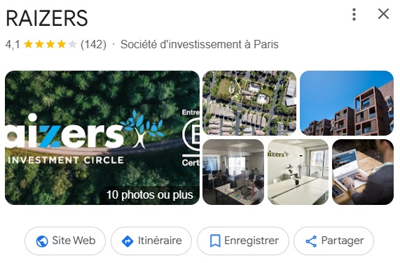 Avis Google sur Raizers (début 2025)