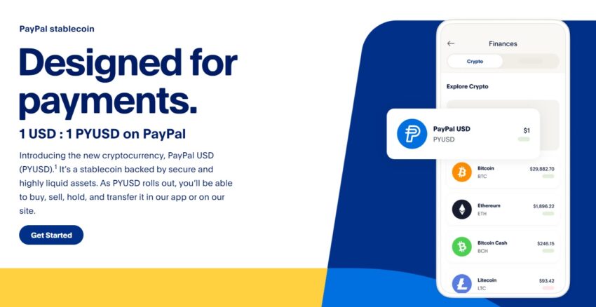 Illustration du stablecoin de PayPal, le PYUSD