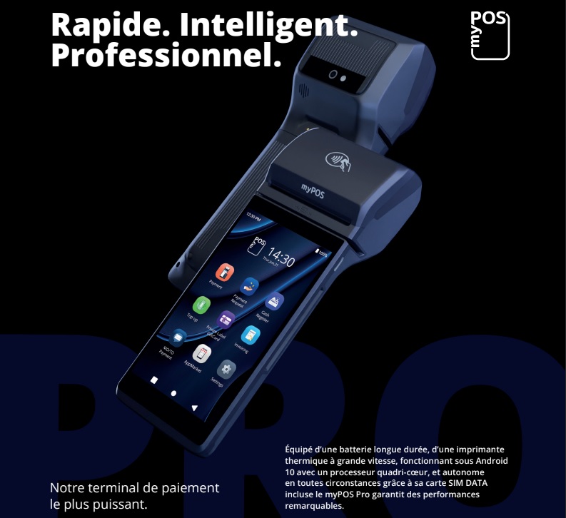 myPOS Pro, le TPE pour carte bancaire le plus performant proposé par myPOS
