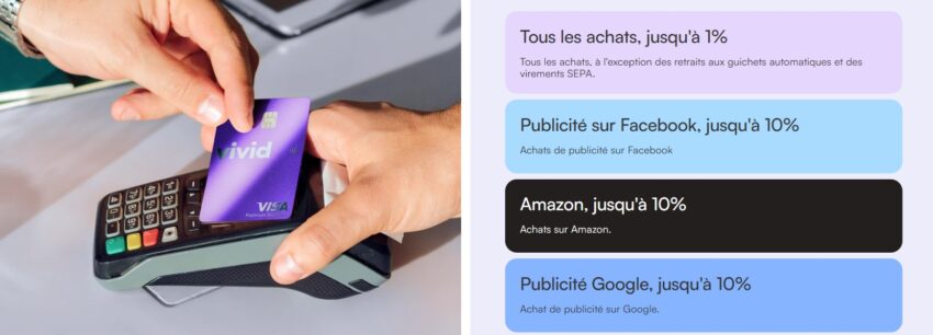 Visuel des cartes bancaires Vivid