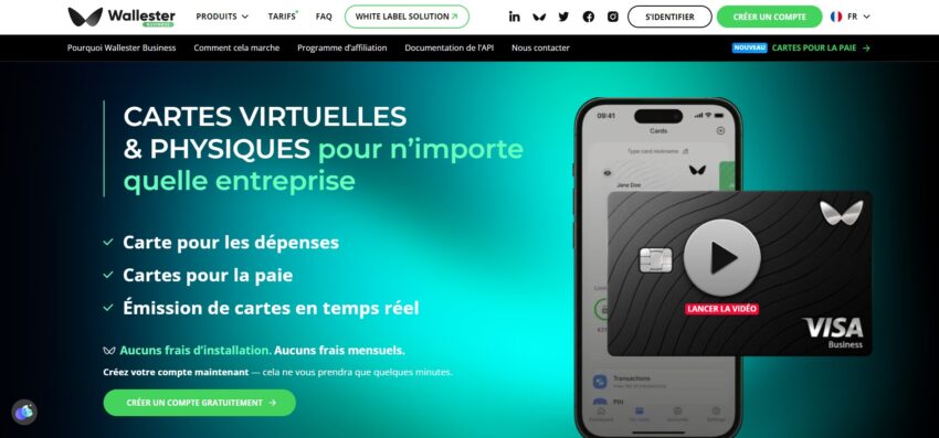 carte pépayée pour les pros Wallester