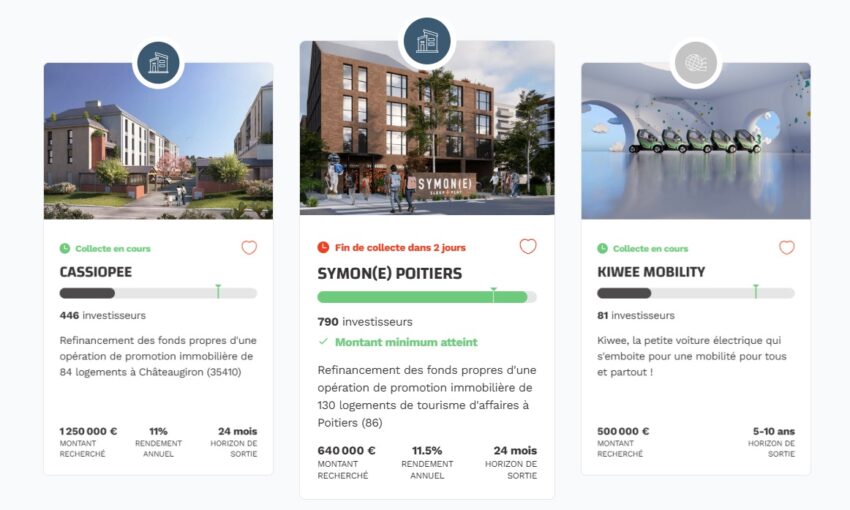 Exemples de collectes proposées sur WiSEED en 2025