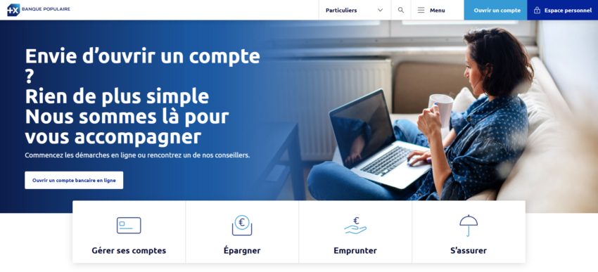 La site de la Banque Populaire