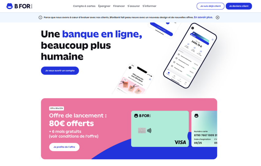 BforBank : page accueil du site web