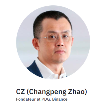 Photo de Changpeng Zhao, le fondateur et PDG de Binance