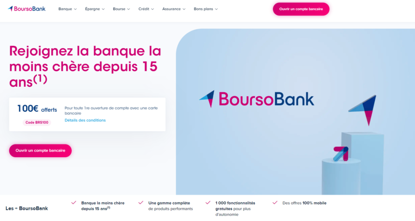 BoursoBank : page accueil du site web