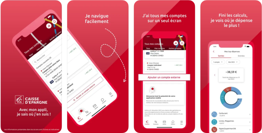 La caisse d'épargne : le site web et l’application mobile