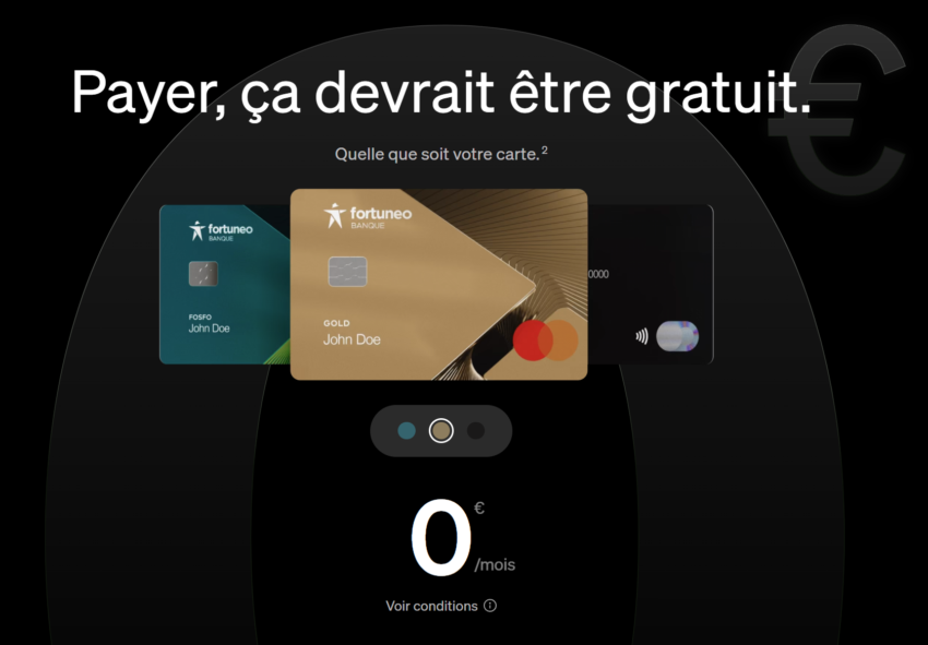 les cartes de fortuneo sont meilleures que BoursoBank
