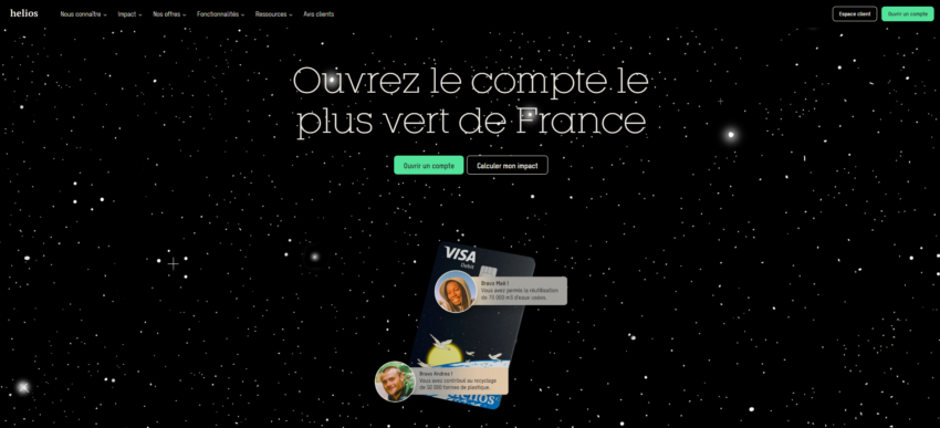 avis Helios La page d’accueil d’Helios