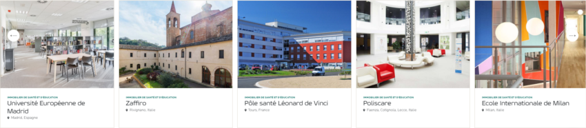 Exemples de biens de la SCPI PRIMOVIE