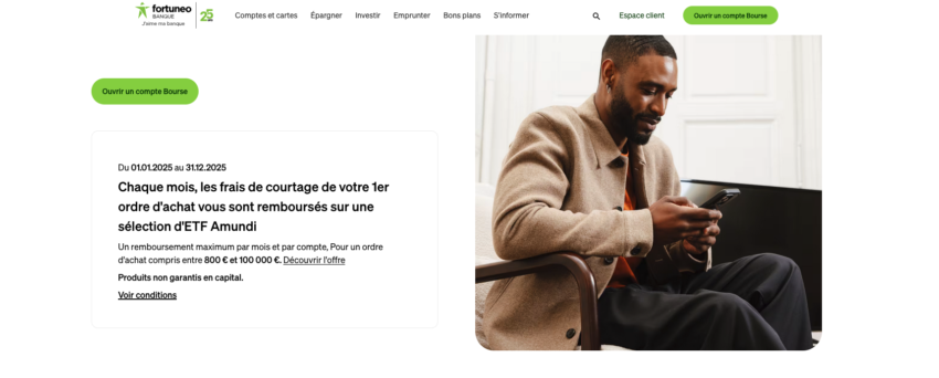 L'offre de Fortuneo Pour débuter