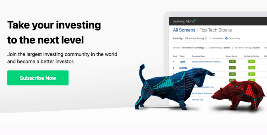 Seeking Alpha home page