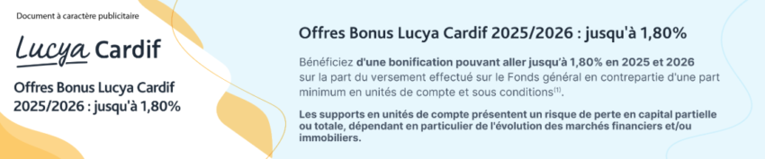 lucya cardif offre un bon bonus sur le fonds euro