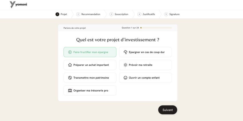 Parcours de simulation d'un robo-advisor