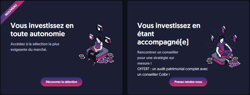 Colbr vous laisse le choix entre conseil et autonomie