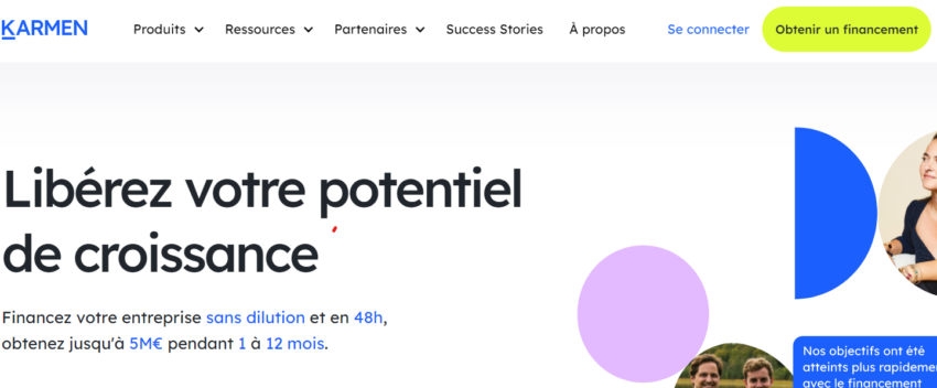 Site web Karmen : page accueil 