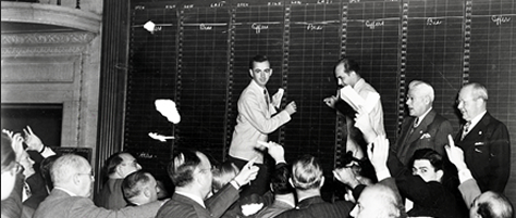 Marché financier des produits dérivés : la bourse de Chicago.