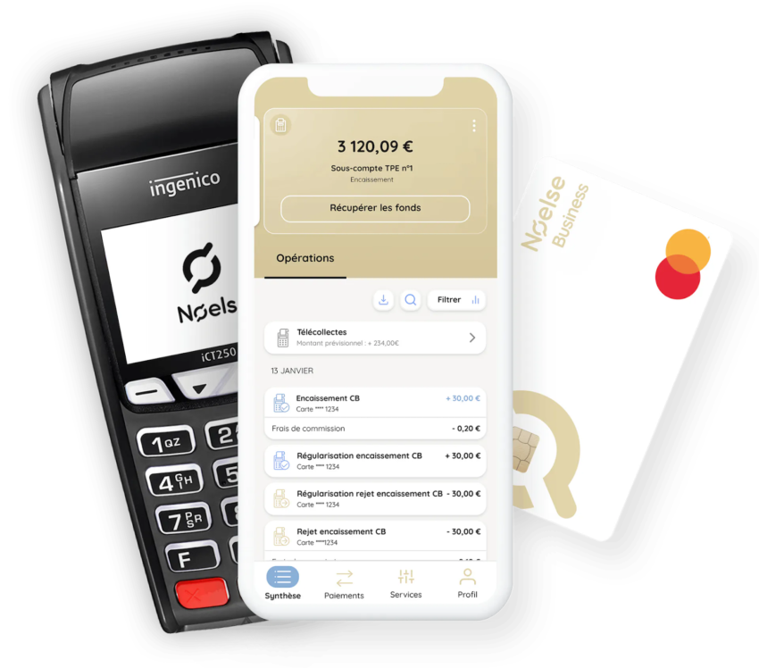 Noelse pro collect et ton terminal de paiement par carte bancaire
