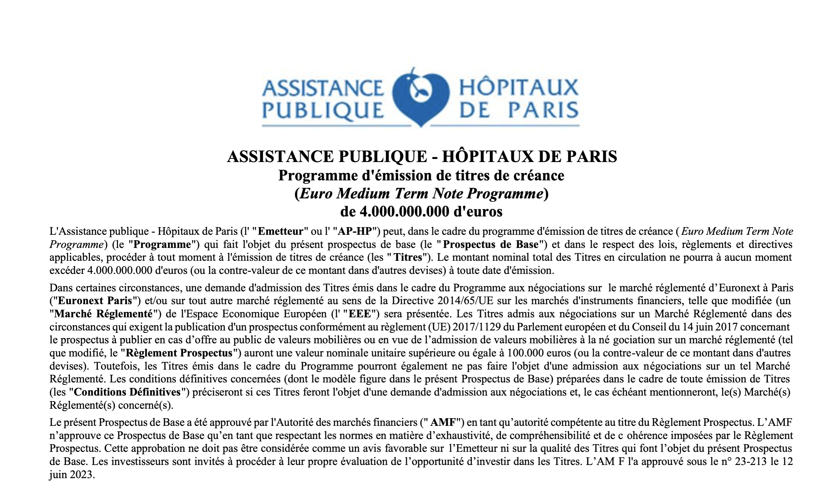 Exemple: emtn de l'aphp