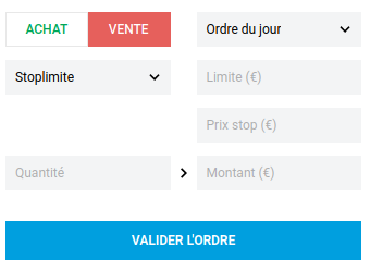 Passage d'un stop loss à cours limité sur Degiro.