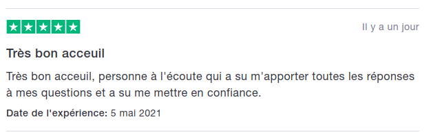 Exemple d'un avis client sur Avatrade