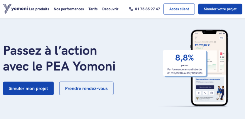 Yomoni, le meilleur broker pour un PEa en gestion pilotée.