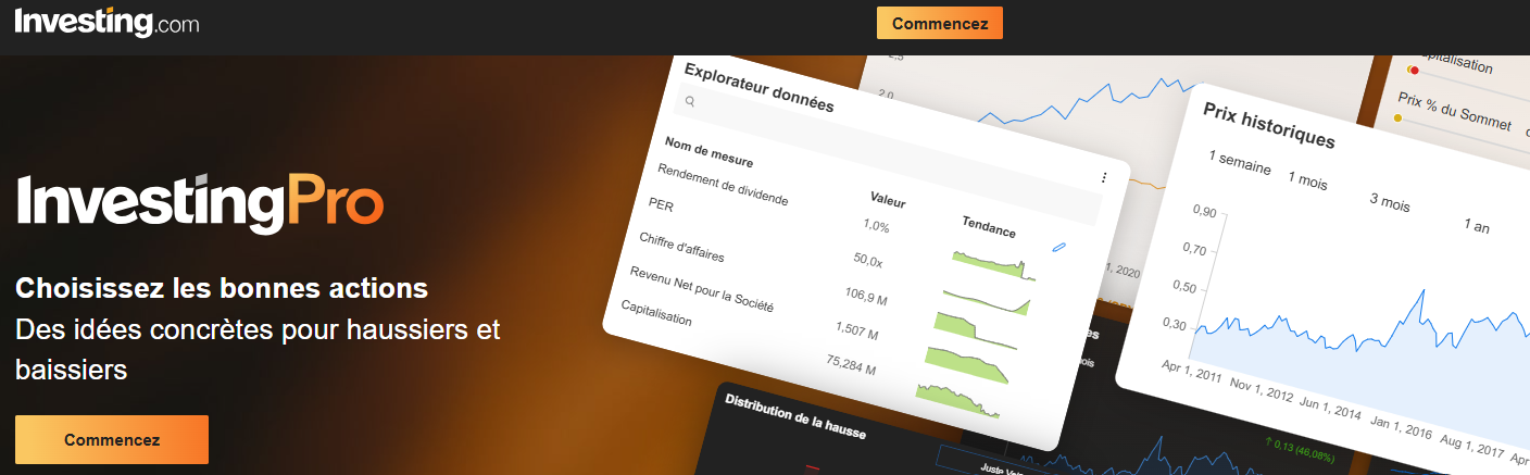 Home page du stock screener Seeking Alpha