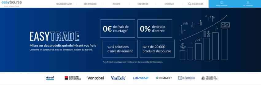 Easybourse, un courtier bin français avec une offre attractive.