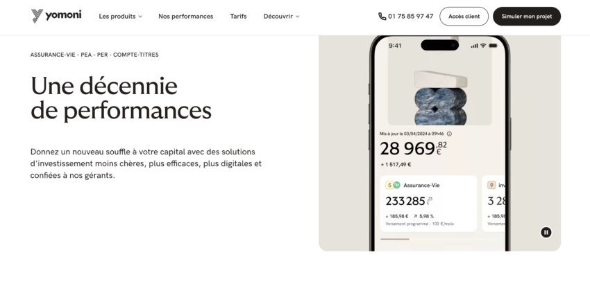 La gestion sous mandat de Yomoni : une décennie de performances. 