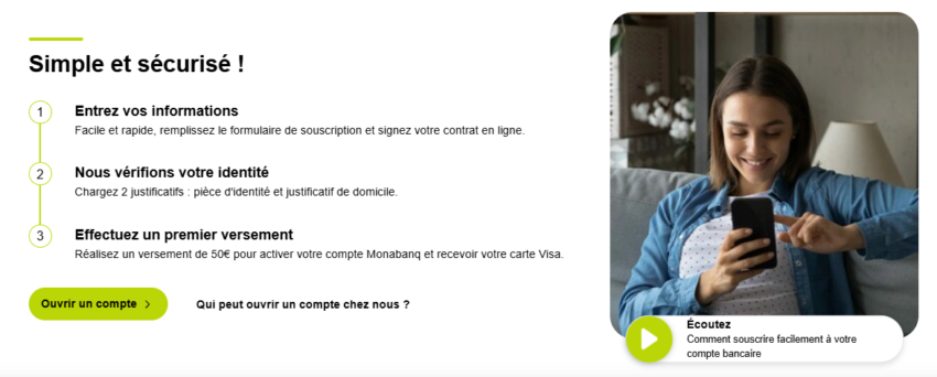 Ouvrir un compte monabanq est simple et rapide