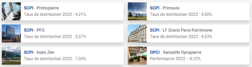 les supports immobiliers de Placement-direct Retraite ISR (SCPI et OPCI)