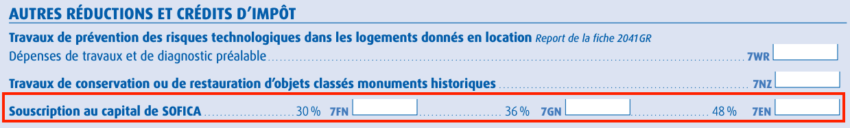 réduction d'impôt: souscription au capital de SOFICA