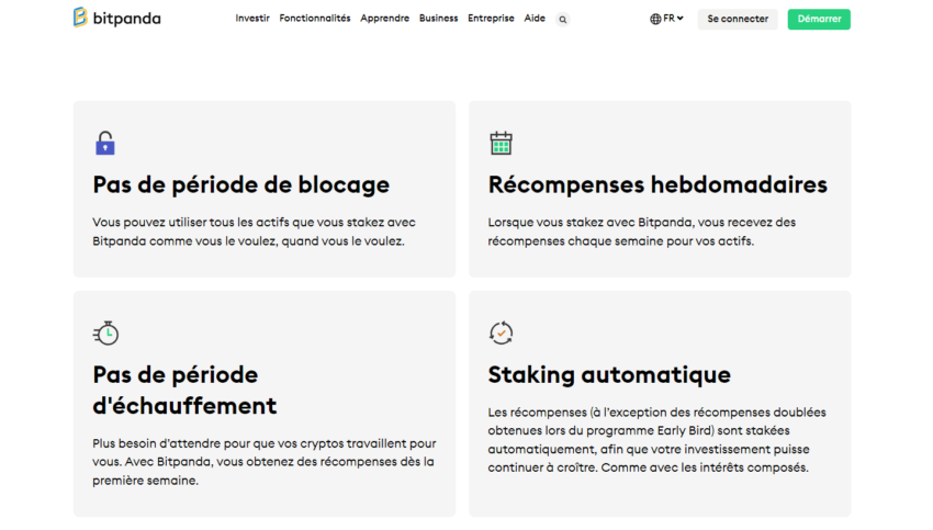 Bitpanda est la meilleure plateforme de staking crypto pour ceux qui recherchent la simplicité