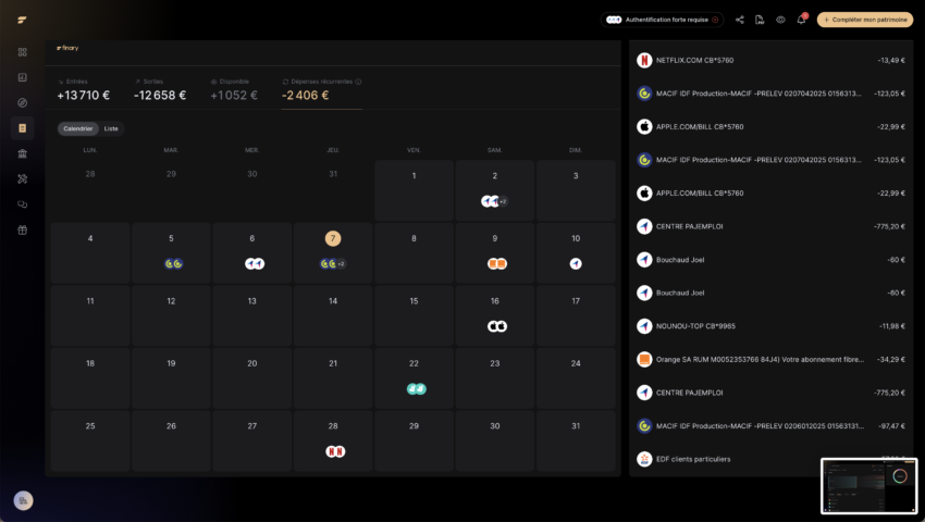le suivi de vos abonnements avec Finary